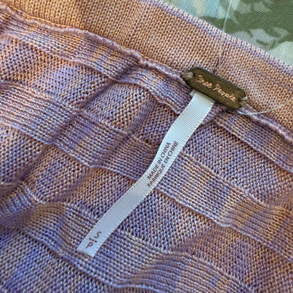 Free People Mauve Strapless Pleated Top - Picture 8 of 10